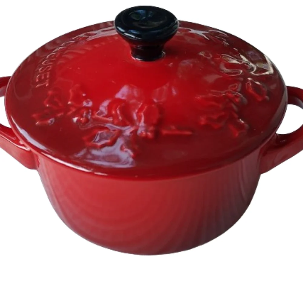 Le Creuset NEW Mini Red Cocotte Stoneware Casserole with Cover